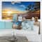 Designart - Paradise Tropical Island Beach Sunrise - Seashore Canvas Art Print